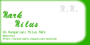 mark milus business card
